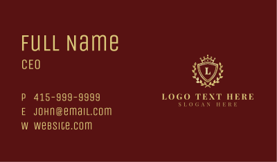 Royal Shield Luxury Business Card Image Preview