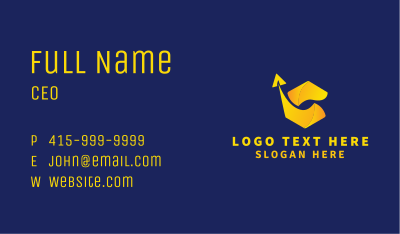 Gradient Logistics Arrow Business Card Image Preview