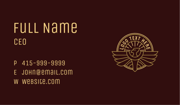 Eagle Animal Zoo Business Card Design Image Preview