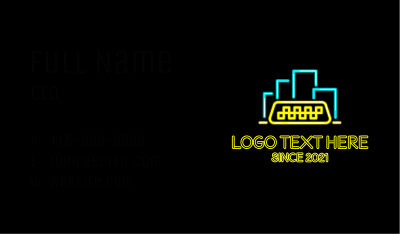 Neon City Taxi  Business Card