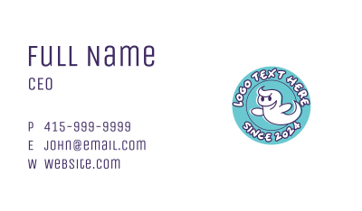 Cartoon Ghost Spirit Business Card Image Preview