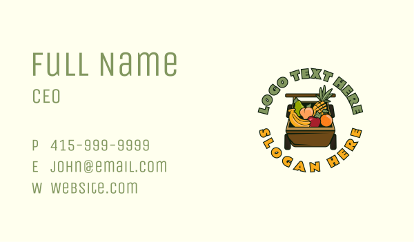 Organic Fruit Cart Business Card Design Image Preview