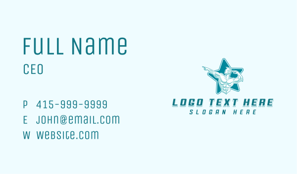 Muscle Gym Bodybuilder Business Card Design Image Preview