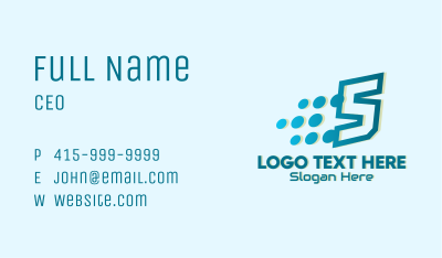 Modern Tech Number 5 Business Card Image Preview