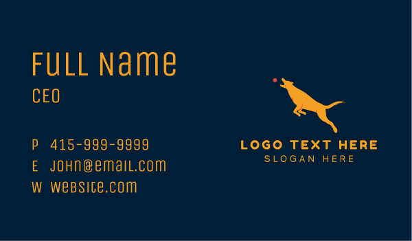 Pet Dog Training  Business Card Design Image Preview