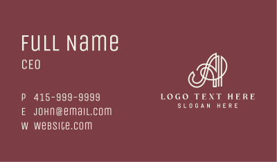 Classic Vintage Letter A Business Card Image Preview