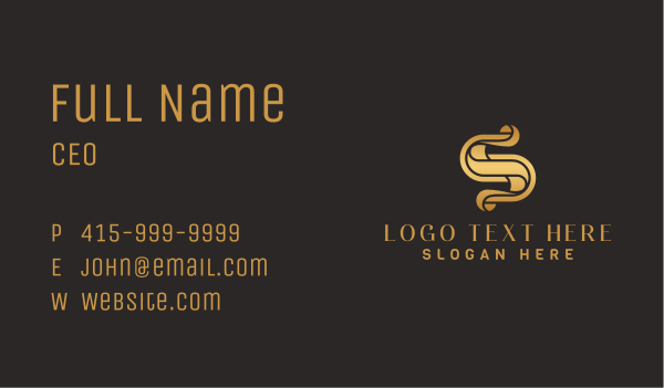 Stylish Letter S Business Card Design Image Preview