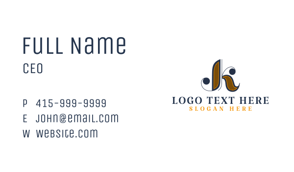 Stylist Letter K Boutique Business Card Design Image Preview