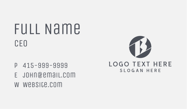 Tech Business Letter B Business Card Design Image Preview