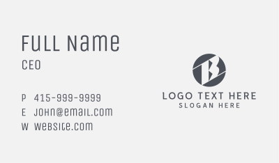Tech Business Letter B Business Card Image Preview