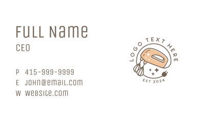 Baking Hand Mixer Business Card Image Preview