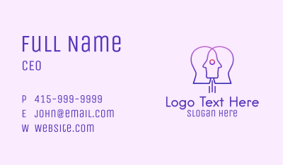 Rocket Human Head Business Card Image Preview