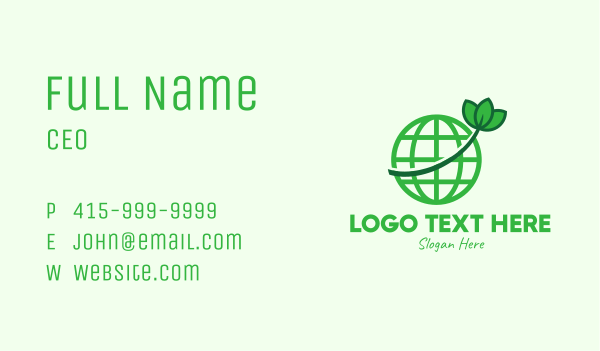 Global Environment Conservation Business Card Design Image Preview
