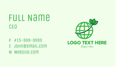 Global Environment Conservation Business Card Image Preview