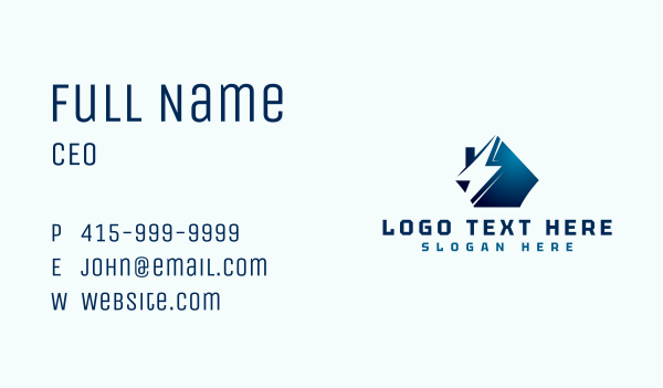Home Electric Lightning Business Card Design Image Preview