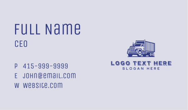 Freight Trucking Transportation Business Card Design Image Preview