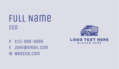 Freight Trucking Transportation Business Card Image Preview