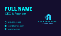 Pixelated Letter A Business Card Image Preview
