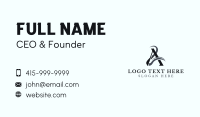 Stylist Flourish Letter A Business Card Design
