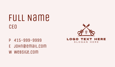 Real Estate Key Business Card Image Preview