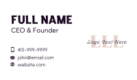 Cursive Overlap Letter Business Card Image Preview