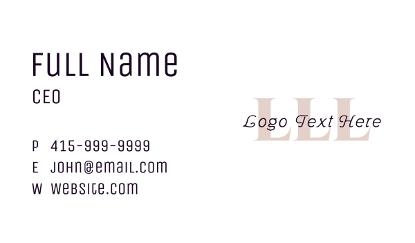 Cursive Overlap Letter Business Card Design Image Preview