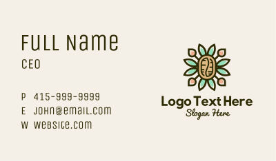 Ornamental Coffee Bean Business Card Image Preview