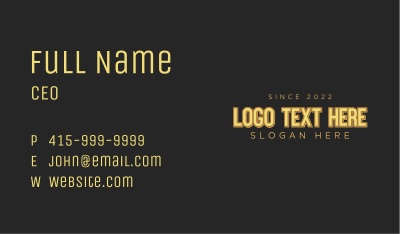 Retro Business Wordmark Business Card Image Preview