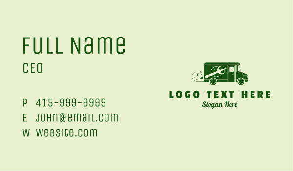 Green Food Delivery  Business Card Design Image Preview