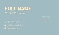 Sweet Dainty Wordmark Business Card Image Preview