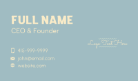 Sweet Dainty Wordmark Business Card Image Preview