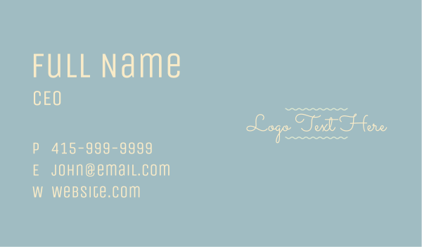 Sweet Dainty Wordmark Business Card Design Image Preview
