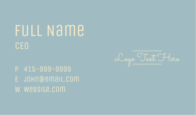 Sweet Dainty Wordmark Business Card Image Preview