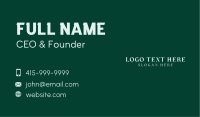 Elegant Green Wordmark Business Card Image Preview