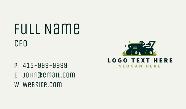 Lawn Mower Grass Cutter Business Card Design Image Preview