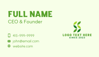 Green Letter S Leaf Business Card Preview