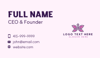 Butterfly Cross Religion Business Card Preview