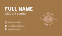 Feminine Rose Wordmark Business Card Preview