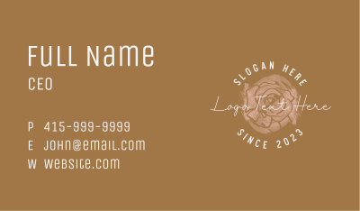 Feminine Rose Wordmark Business Card Image Preview