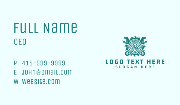 Mechanic Repair Wrench Business Card Design Image Preview