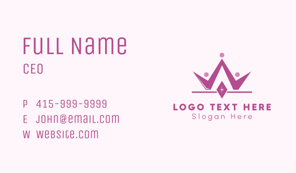 Princess Crown Jewelry Business Card Design Image Preview