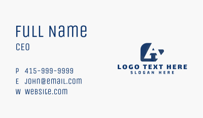 Media Advertising Letter A Business Card Image Preview