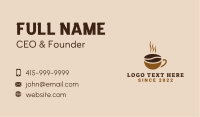 Hot Coffee Bean Business Card Design