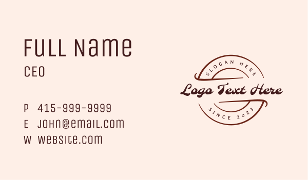 Vintage Pastry Seal Business Card Design Image Preview