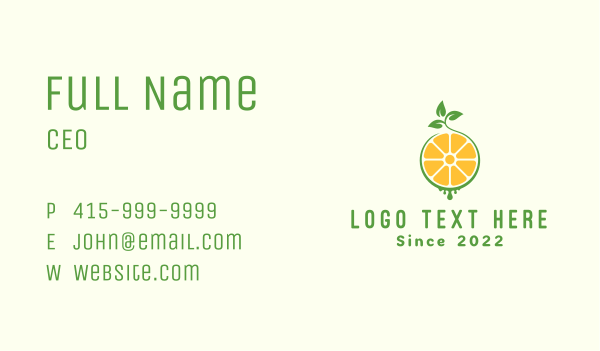 Organic Lime Extract Business Card Design Image Preview