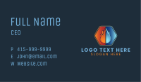 Flame Ice Heating Cooling Business Card Image Preview