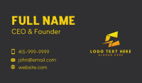 Yellow Abstract C Business Card Image Preview