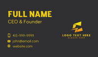 Yellow Abstract C Business Card Preview