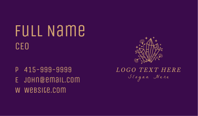 Golden Gemstone Crystal Business Card Image Preview