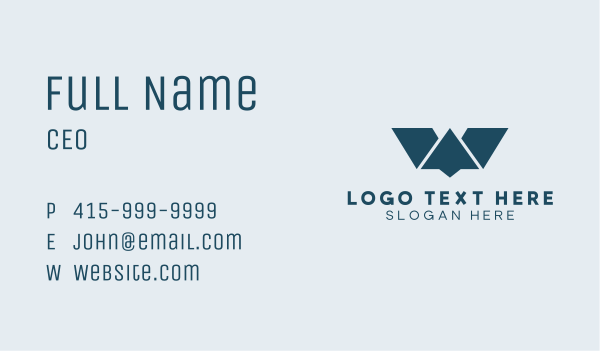 Logistics Company Letter W Business Card Design Image Preview